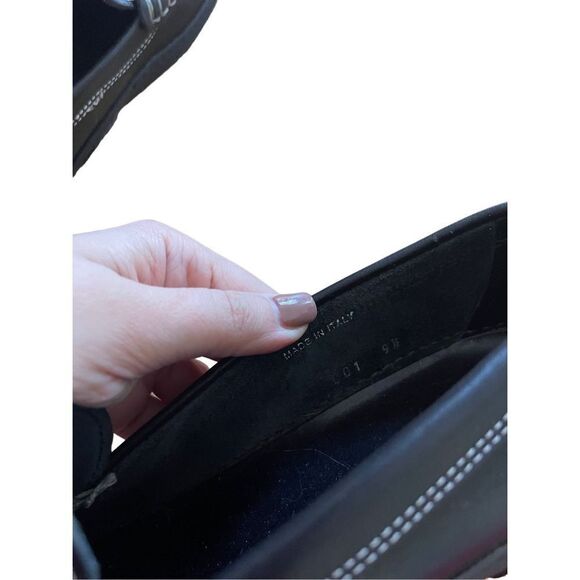 Dooney Bourke Mens Black Leather Slip On Car Penny Loafer Dress Shoes Size 9B - Picture 7 of 8